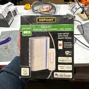 Defiant Smart Wireless Wi-Fi Doorbell & Chime Works With Alexa & Google